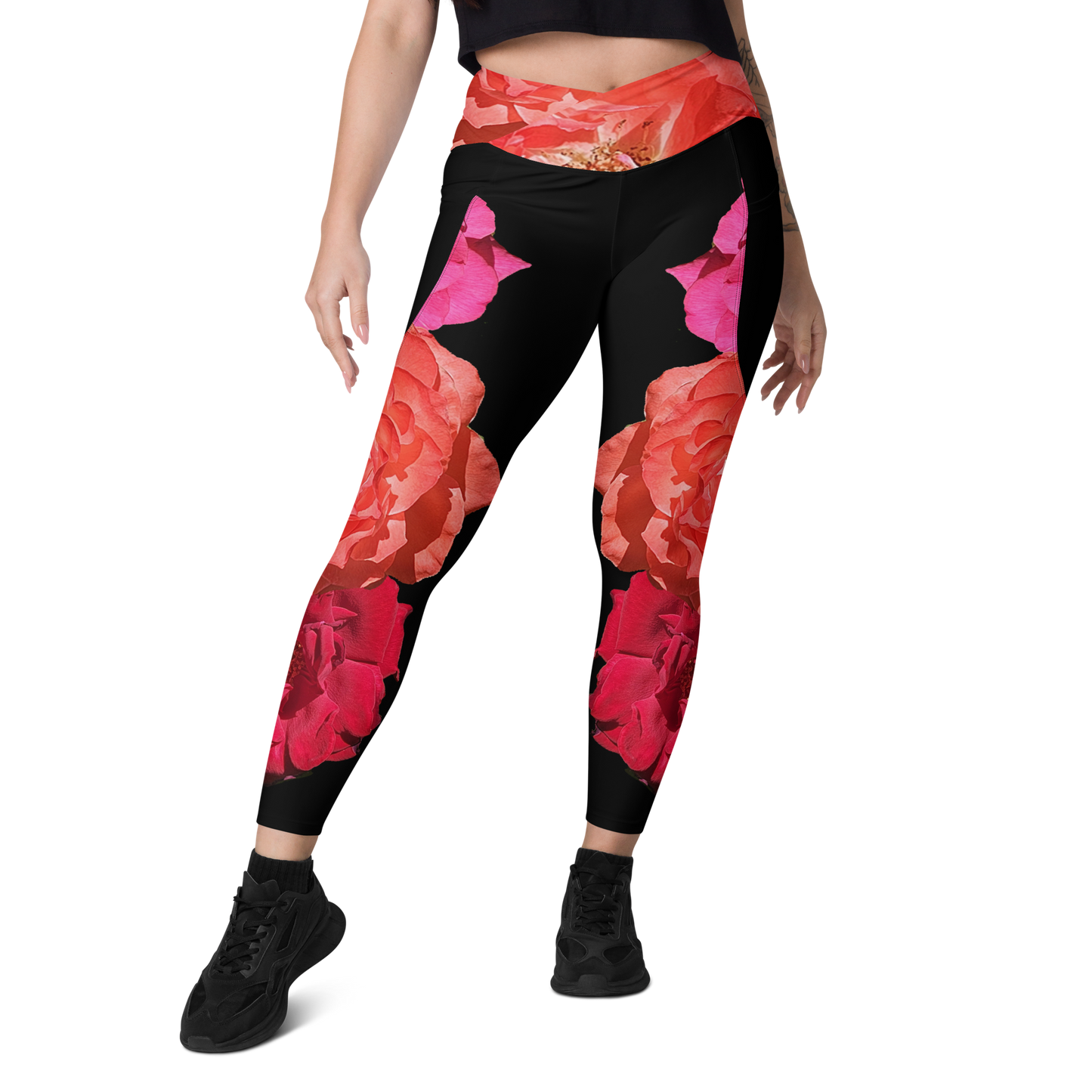 Modesta Rose Crossover leggings with pockets