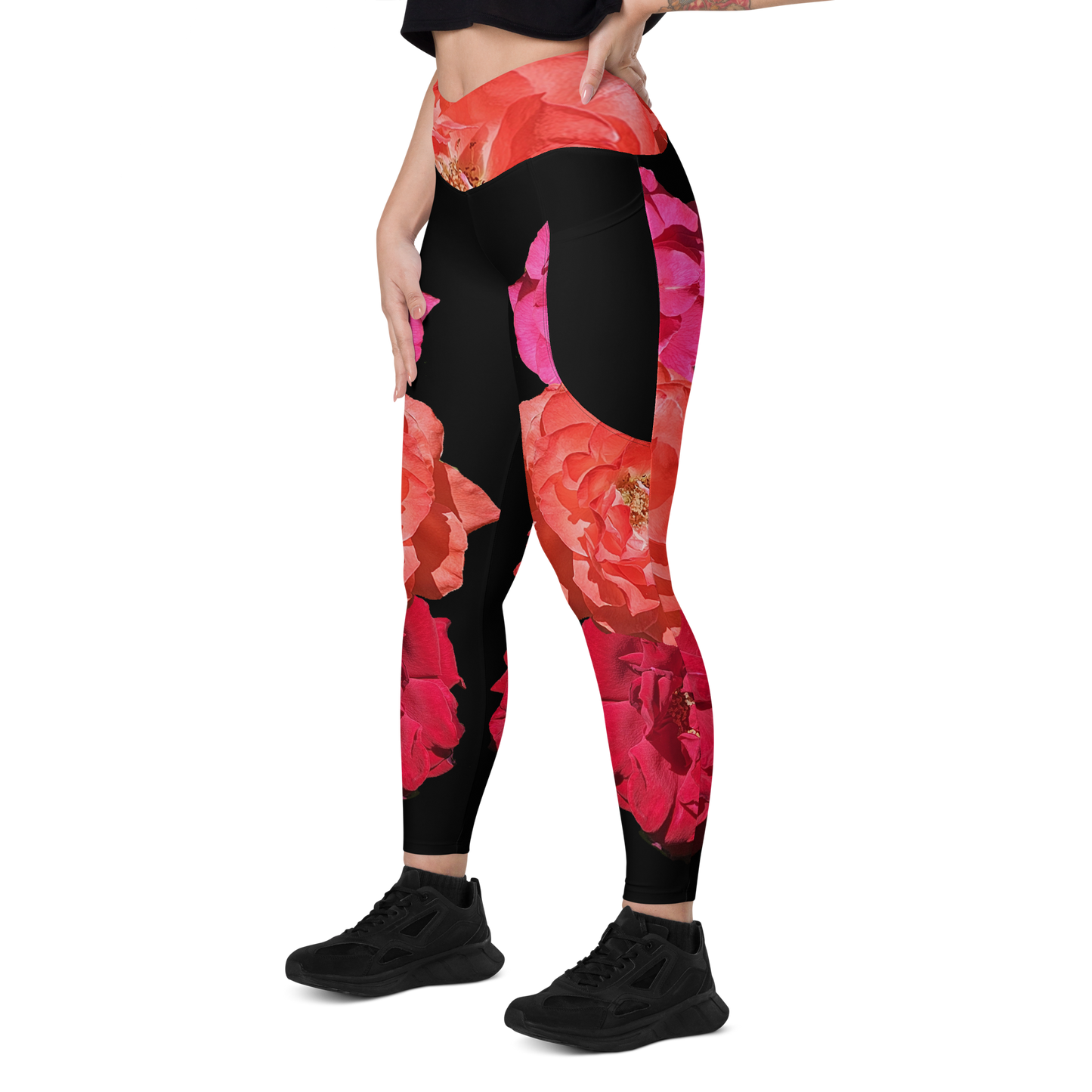 Modesta Rose Crossover leggings with pockets