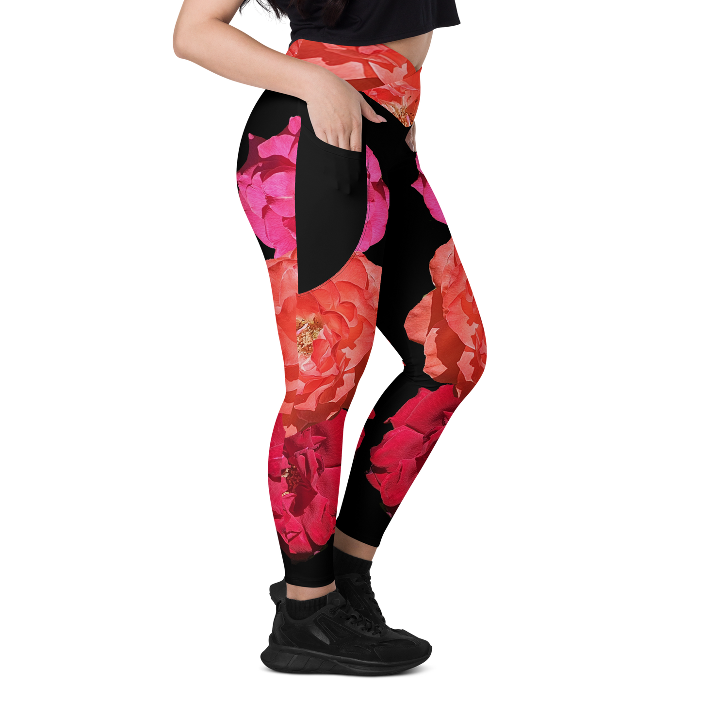 Modesta Rose Crossover leggings with pockets