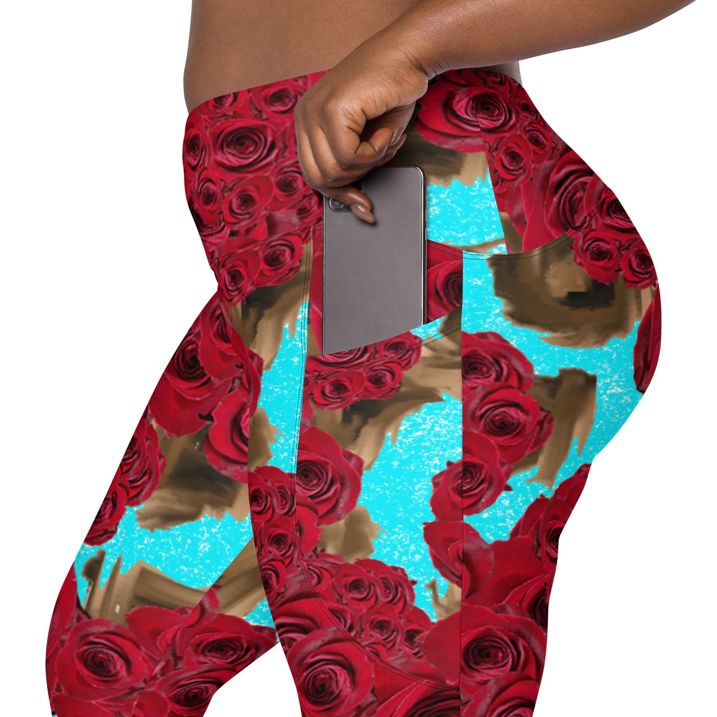 Red Roses Leggings with pockets