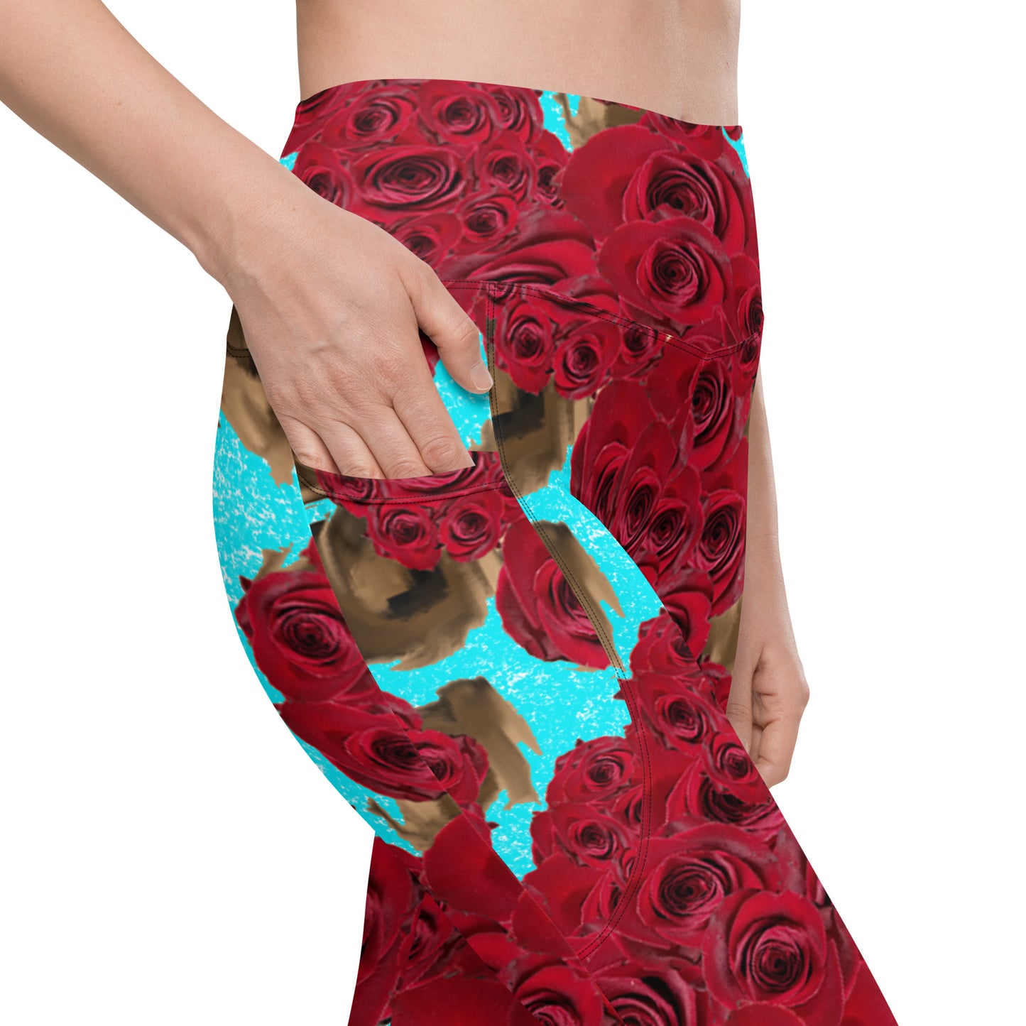 Red Roses Leggings with pockets