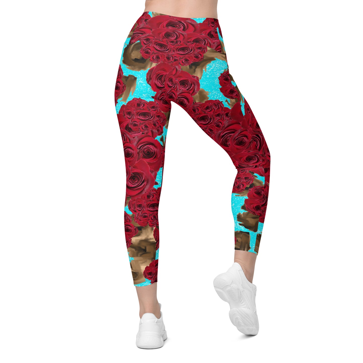 Red Roses Leggings with pockets